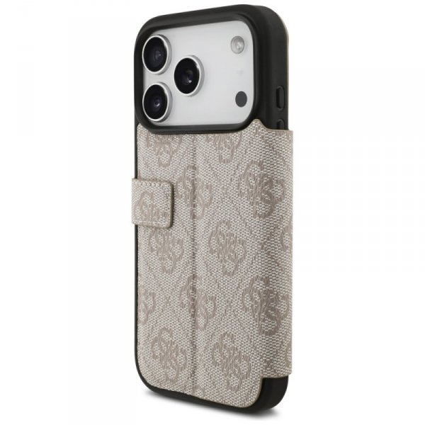 Etui Guess Book 4G Metal Logo do iPhone  17 Pro różowy