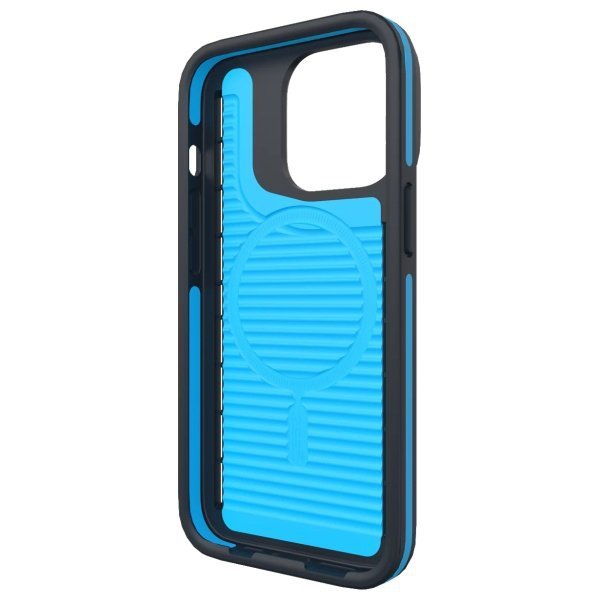 Etui Gear4 Vancouver Snap MagSafe do     iPhone 13 Pro czarno-niebieski/black-blue