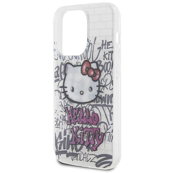 Hello Kitty HKHCP14LHDGPHT iPhone 14 Pro 6.1&quot; biały/white hardcase IML Kitty On Bricks Graffiti