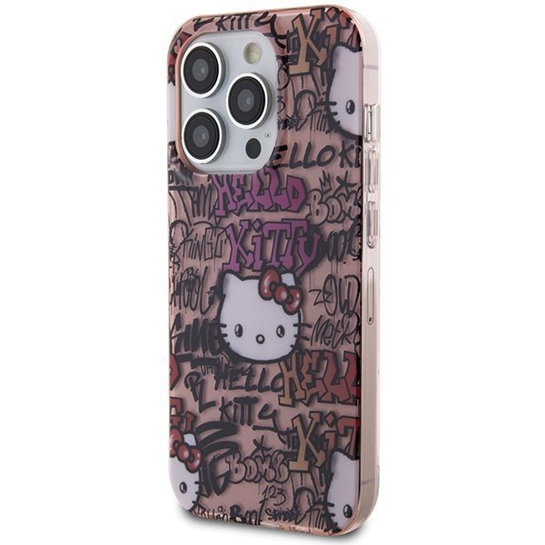 Hello Kitty HKHCP14XHDGPTP iPhone 14 Pro Max 6.7&quot; różowy/pink hardcase IML Tags Graffiti