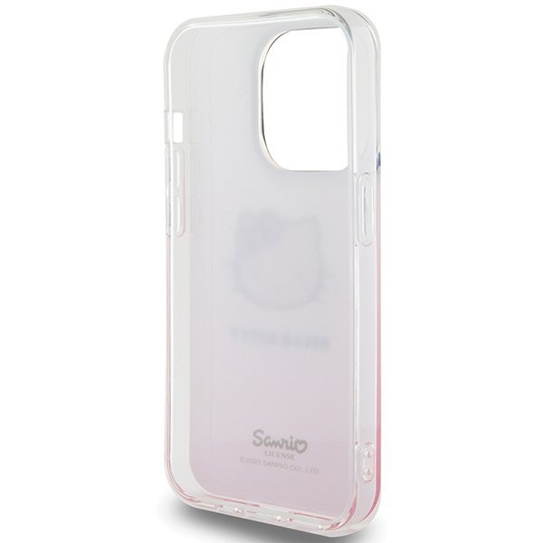Hello Kitty HKHCP15LHDGKEP iPhone 15 Pro 6.1&quot; różowy/pink hardcase IML Gradient Electrop Kitty Head