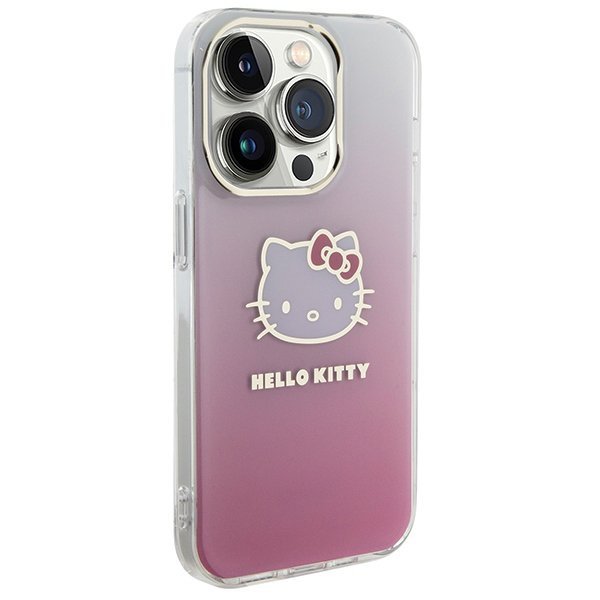 Hello Kitty HKHCP15XHDGKEP iPhone 15 Pro Max 6.7&quot; różowy/pink hardcase IML Gradient Electrop Kitty Head