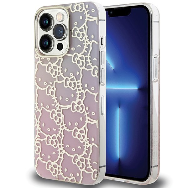 Hello Kitty HKHCP14XHCHPEP iPhone 14 ProMax 6.7&quot; różowy/pink hardcase IML Gradient Electrop Crowded Kitty Head