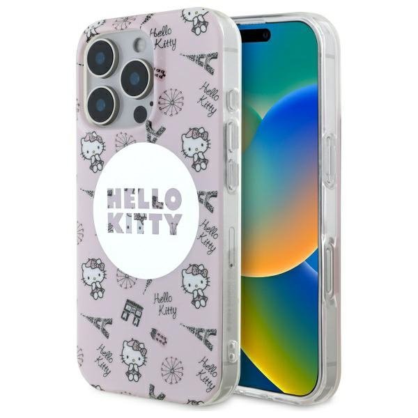 Hello Kitty HKHMP16XHAOPP iPhone 16 ProMax 6,9&quot; różowy/pink hardcase IML All Over Paris Magsafe