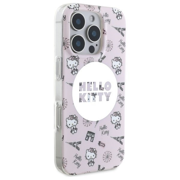 Hello Kitty HKHMP16XHAOPP iPhone 16 ProMax 6,9&quot; różowy/pink hardcase IML All Over Paris Magsafe
