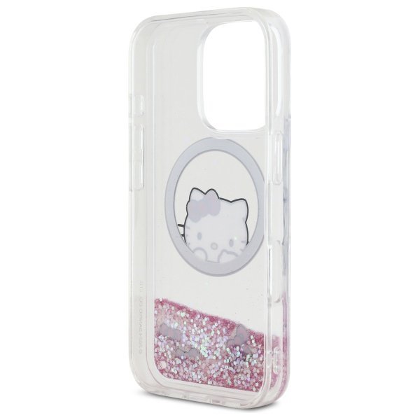 Hello Kitty HKHMP16XLSWKH iPhone 16 Pro  Max 6.9&quot; biały/white hardcase Liquid Glitter Sweet Kitty Bows MagSafe