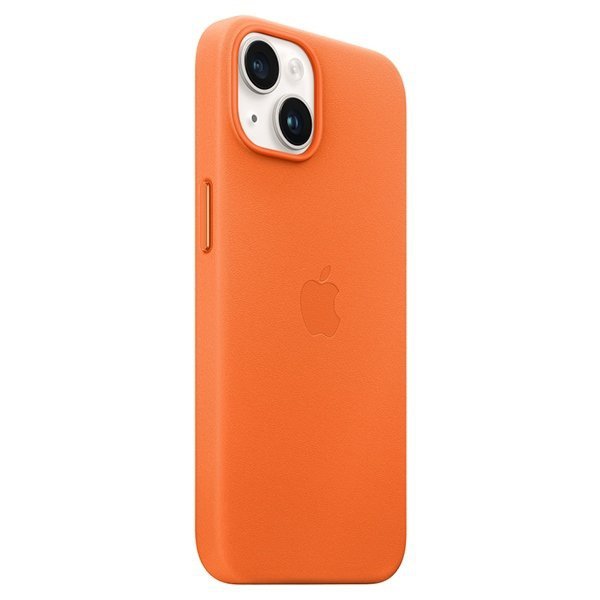 Etui Apple MPP83ZM/A iPhone 14 / 15 / 136.1&quot; pomarańczowy/orange Leather Case MagSafe