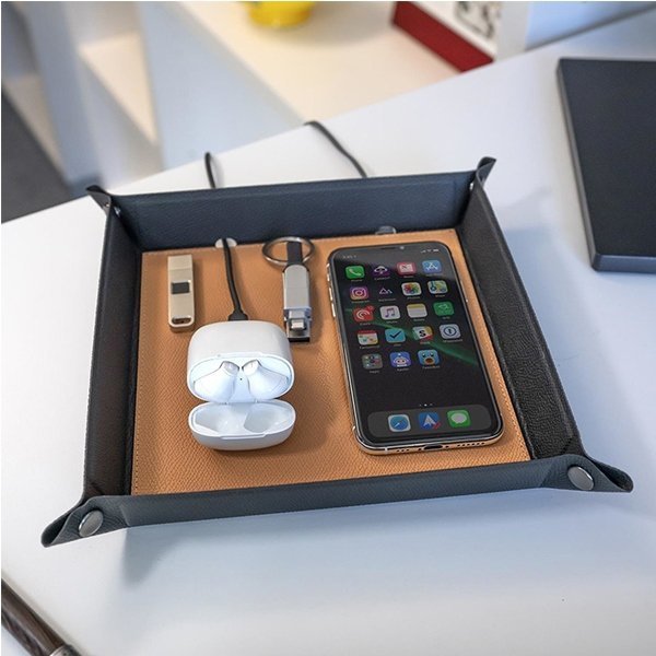 4smarts Organizer z ładowarką indukcyjną15W szaro kremowy/grey creme 462336