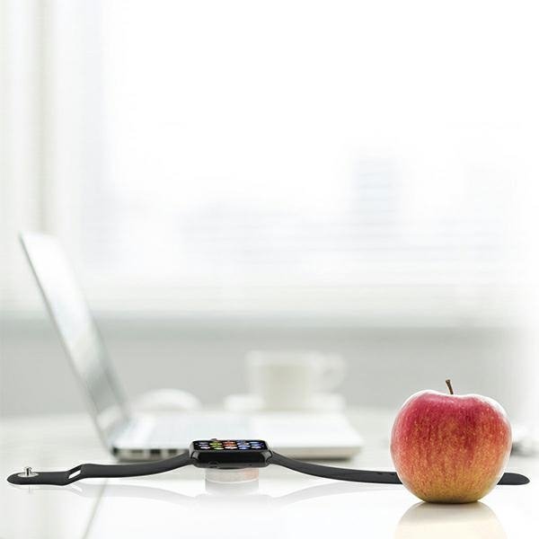 4smarts Ładowarka indukcyjna VoltBeamMini dla Apple Watch 1-8/SE z kablem 1m USB-A 2.5W biały/white 462330