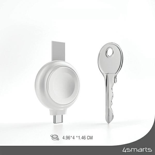 4smarts Ładowarka indukcyjna MFI FastCharger dla Apple Watch srebrna/silver 541000