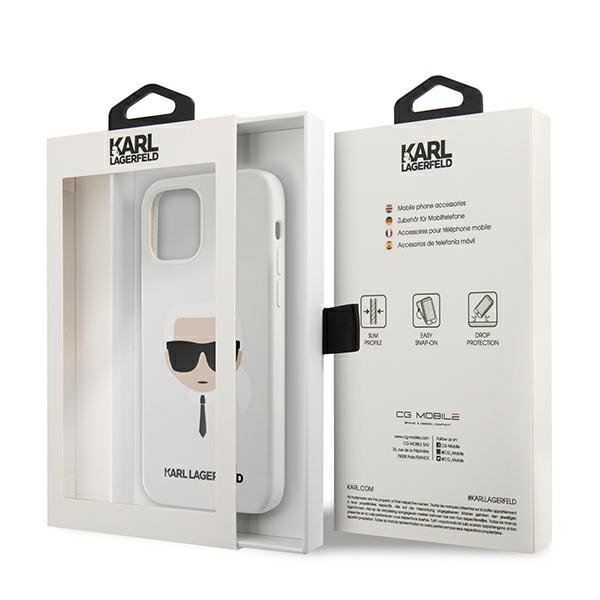 Karl Lagerfeld KLHCP12SSLKHWH iPhone 12 mini 5,4&quot; biały/white hardcase Silicone Karl`s Head