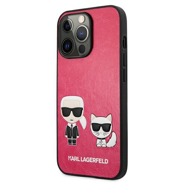 Karl Lagerfeld KLHCP13LPCUSKCP iPhone13 Pro / 13 6,1&quot; fuksja/fuchsia hardcase Ikonik Karl & Choupette
