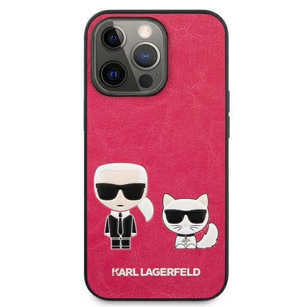Karl Lagerfeld KLHCP13LPCUSKCP iPhone13 Pro / 13 6,1&quot; fuksja/fuchsia hardcase Ikonik Karl & Choupette