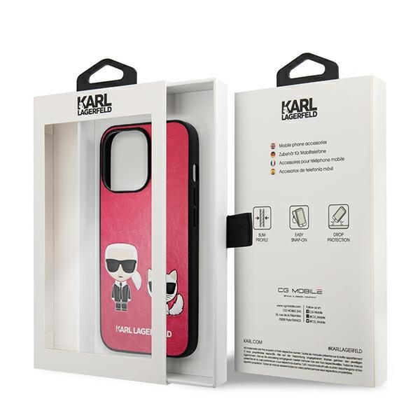Karl Lagerfeld KLHCP13LPCUSKCP iPhone13 Pro / 13 6,1&quot; fuksja/fuchsia hardcase Ikonik Karl & Choupette