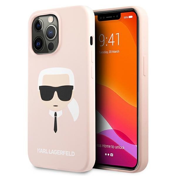 Karl Lagerfeld KLHCP13LSLKHLP iPhone 13Pro / 13 6,1&quot; jasnoróżowy/light pink hardcase Silicone Karl`s Head