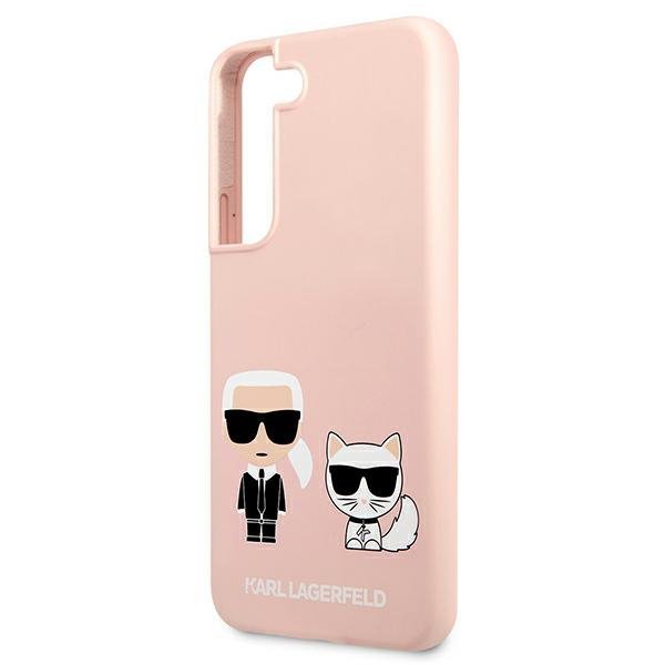 Karl Lagerfeld KLHCS22MSSKCI S22+ S906hardcase jasno różowy/light pink Silicone Ikonik Karl & Choupette