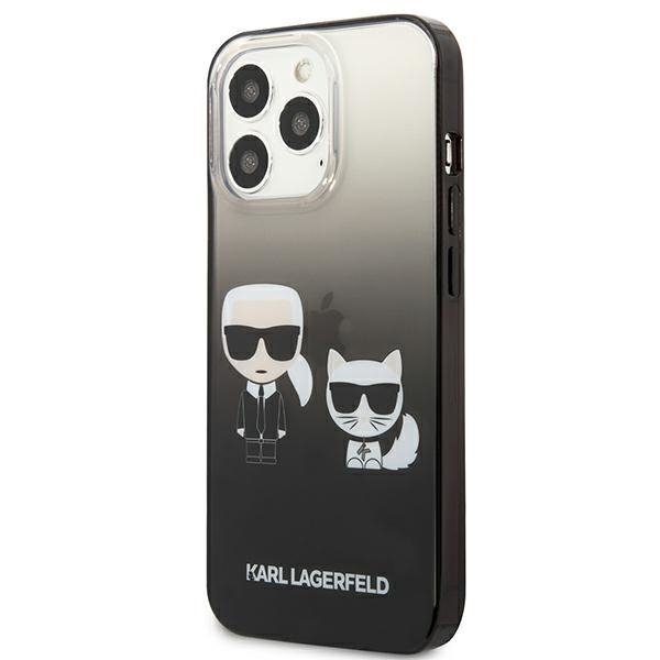 Karl Lagerfeld KLHCP13LTGKCK iPhone 13 Pro / 13 6,1&quot; hardcase czarny/black Gradient Ikonik Karl & Choupette
