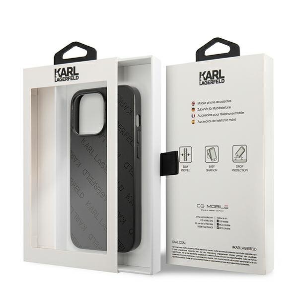 Karl Lagerfeld KLHCP13XPTLK iPhone 13 Pro Max 6,7&quot; hardcase czarny/black Perforated Allover