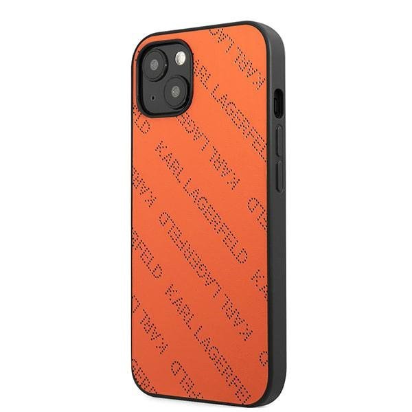 Karl Lagerfeld KLHCP13SPTLO iPhone 13 mini 5,4&quot; hardcase pomarańczowy/orange Perforated Allover