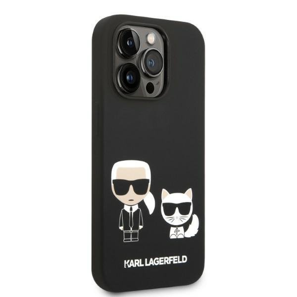 Karl Lagerfeld KLHMP14XSSKCK iPhone 14Pro Max 6,7&quot; hardcase czarny/black Liquid Silicone Karl & Choupette Magsafe