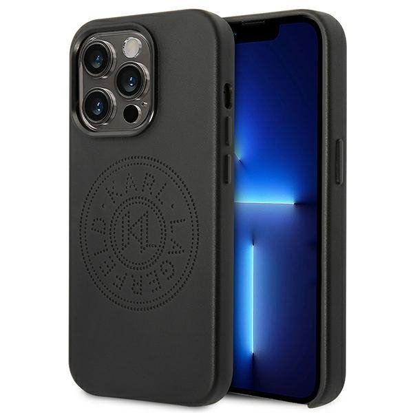 Karl Lagerfeld KLHCP14XFWHK iPhone 14Pro Max 6,7&quot; hardcase czarny/black Leather Perforated Logo