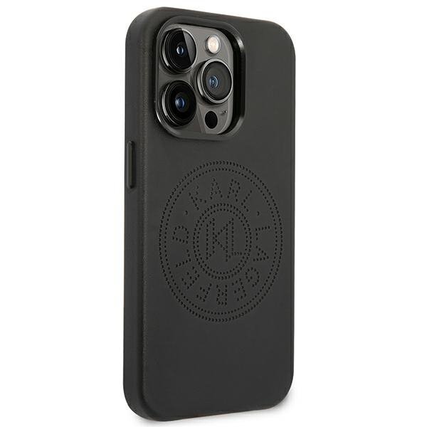 Karl Lagerfeld KLHCP14XFWHK iPhone 14Pro Max 6,7&quot; hardcase czarny/black Leather Perforated Logo