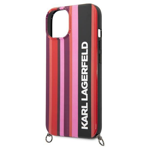 Karl Lagerfeld KLHCP14MSTSTP iPhone 14 Plus / 15 Plus 6,7&quot; hardcase różowy/pink Color Stripes Strap