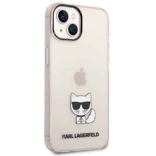 Karl Lagerfeld KLHCP14MCTTRI iPhone 14 Plus / 15 Plus 6,7&quot; hardcase różowy/pink Transparent Choupette Body