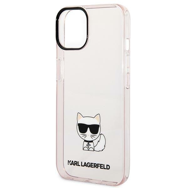 Karl Lagerfeld KLHCP14MCTTRI iPhone 14 Plus / 15 Plus 6,7&quot; hardcase różowy/pink Transparent Choupette Body
