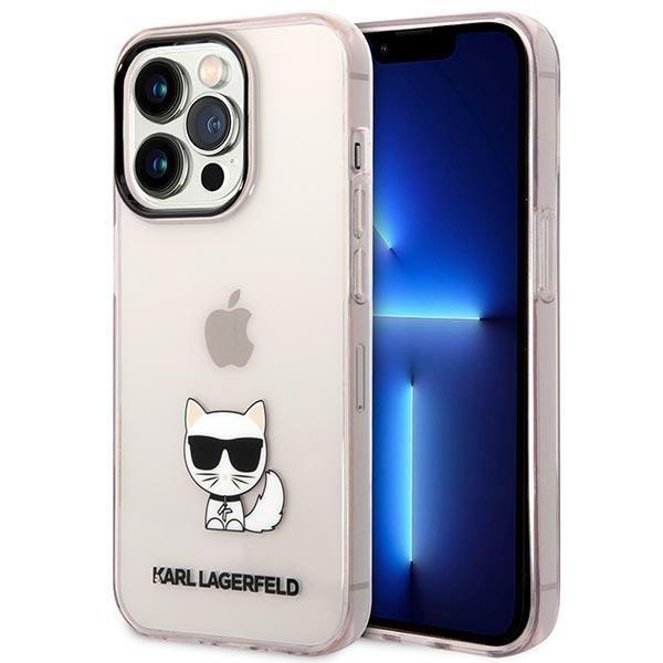 Karl Lagerfeld KLHCP14LCTTRI iPhone 14 Pro 6,1&quot; hardcase różowy/pink Transparent Choupette Body