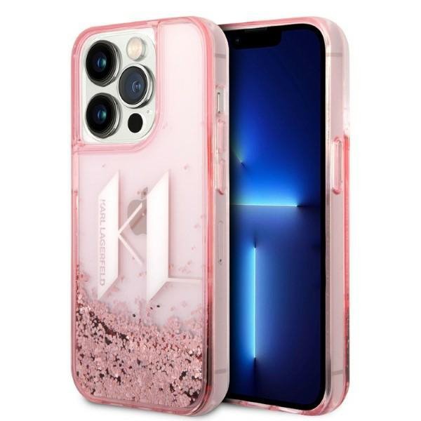 Karl Lagerfeld KLHCP14XLBKLCP iPhone 14 Pro Max 6,7&quot; różowy/pink hardcase Liquid Glitter Big KL