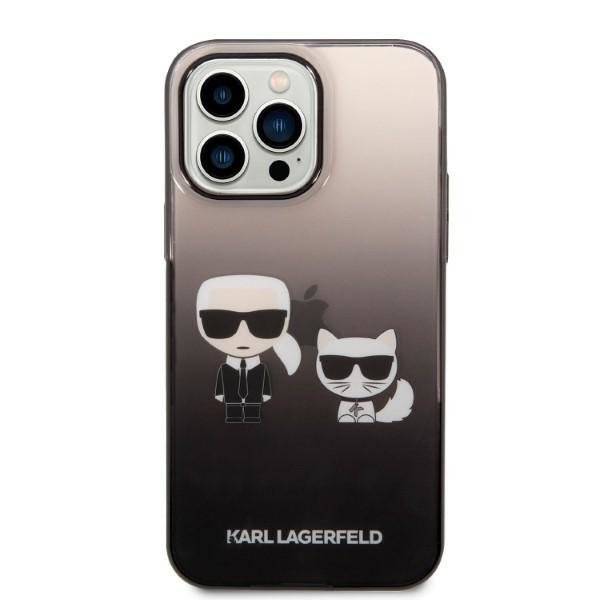 Karl Lagerfeld KLHCP14XTGKCK iPhone 14 Pro Max 6,7&quot; hardcase czarny/black Gradient Ikonik Karl & Choupette
