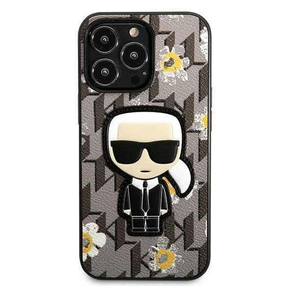 Karl Lagerfeld KLHCP13LPMNFIK1 iPhone 13 Pro / 13 6,1&quot; szary/grey Flower Ikonik Karl