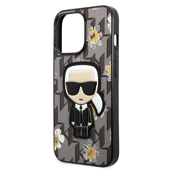 Karl Lagerfeld KLHCP13LPMNFIK1 iPhone 13 Pro / 13 6,1&quot; szary/grey Flower Ikonik Karl
