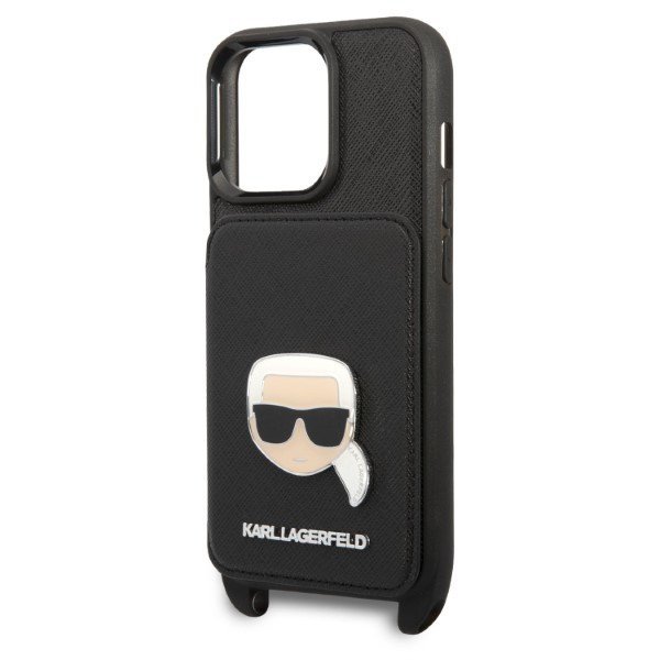 Karl Lagerfeld KLHCP13LSAKHPK iPhone 13 Pro / 13 6,1&quot; hardcase Saffiano Metal Karl Head
