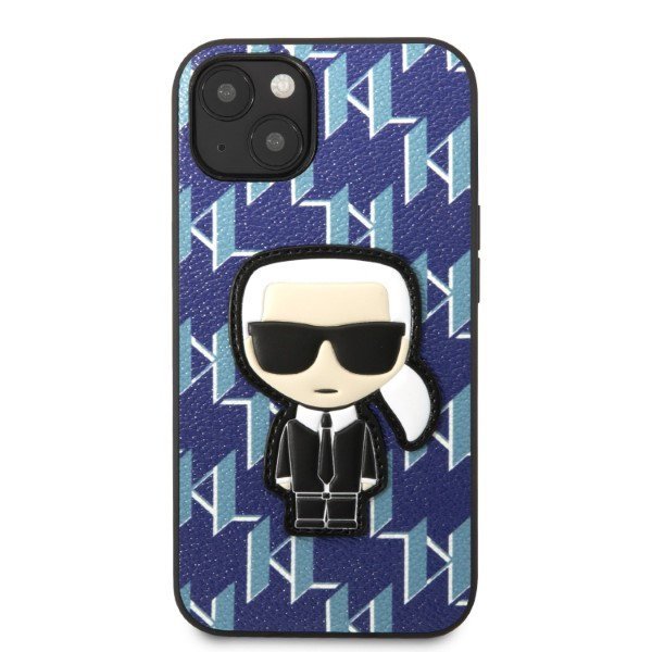 Karl Lagerfeld KLHCP13SPMNIKBL iPhone 13 mini 5,4&quot; hardcase niebieski/blue Monogram Ikonik Patch