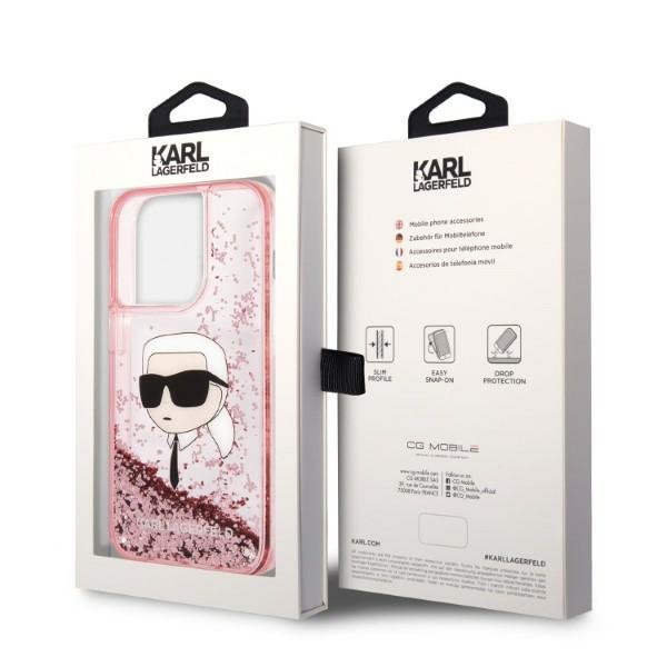 Karl Lagerfeld KLHCP14XLNKHCP iPhone 14 Pro Max 6,7&quot; różowy/pink hardcase Glitter Karl Head