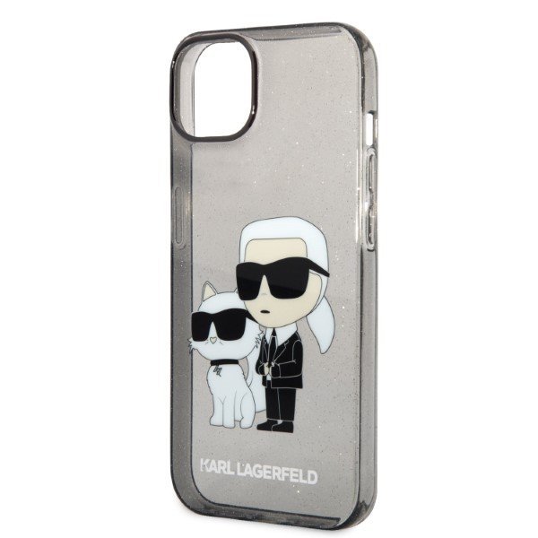 Karl Lagerfeld KLHCP14MHNKCTGK iPhone 14 Plus / 15 Plus 6,7&quot; czarny/black hardcase Glitter Karl&Choupette