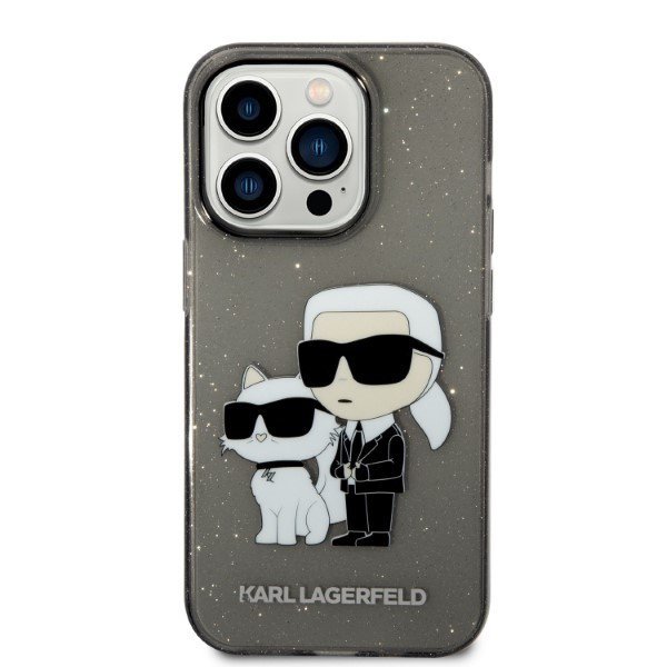 Karl Lagerfeld KLHCP14XHNKCTGK iPhone 14 Pro Max 6,7&quot; czarny/black hardcase Glitter Karl&Choupette