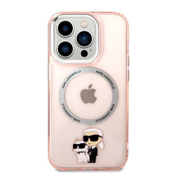 Karl Lagerfeld KLHMP14LHNKCIP iPhone 14 Pro 6,1&quot; hardcase różowy/pink Iconic Karl&Choupette Magsafe