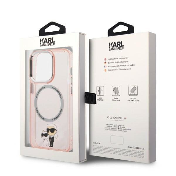 Karl Lagerfeld KLHMP14XHNKCIP iPhone 14 Pro Max 6,7&quot; hardcase różowy/pink Iconic Karl&Choupette Magsafe