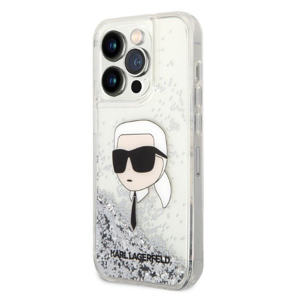 Karl Lagerfeld KLHCP14XLNKHCH iPhone 14 Pro Max 6,7&quot; srebrny/silver hardcase Glitter Karl Head