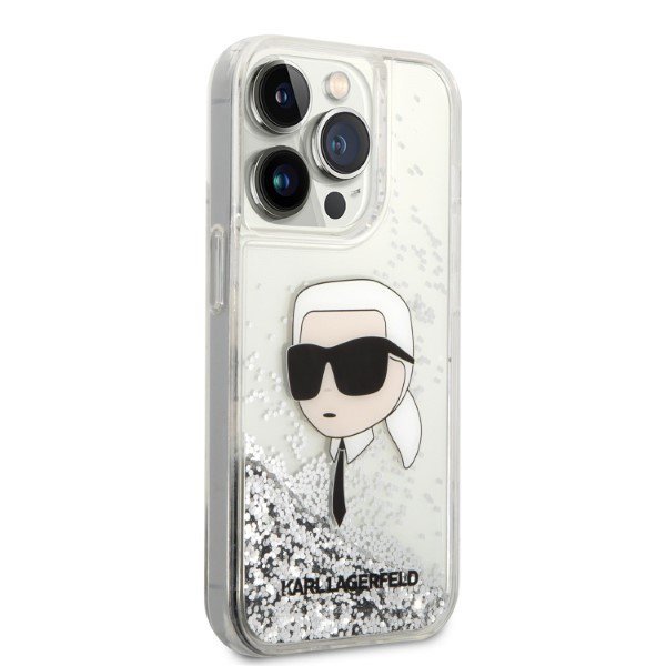 Karl Lagerfeld KLHCP14XLNKHCH iPhone 14 Pro Max 6,7&quot; srebrny/silver hardcase Glitter Karl Head