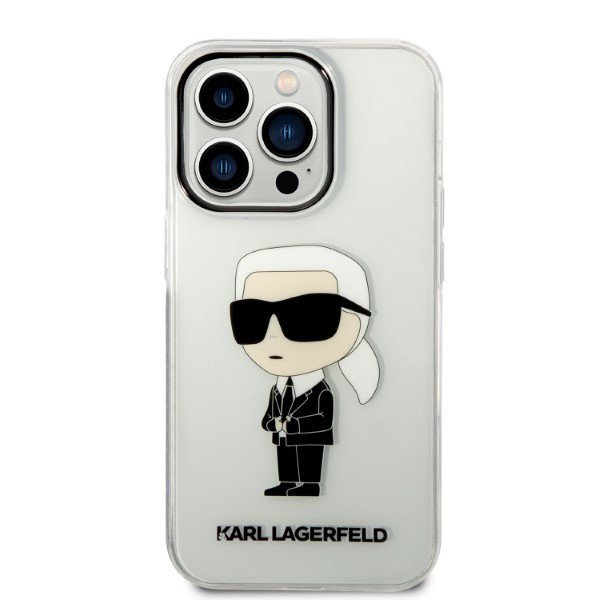 Karl Lagerfeld KLHCP14XHNIKTCT iPhone 14 Pro Max 6,7&quot; transparent hardcase Ikonik Karl Lagerfeld