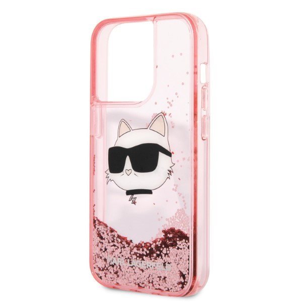 Karl Lagerfeld KLHCP14LLNCHCP iPhone 14 Pro 6,1&quot; różowy/pink hardcase Glitter Choupette Head