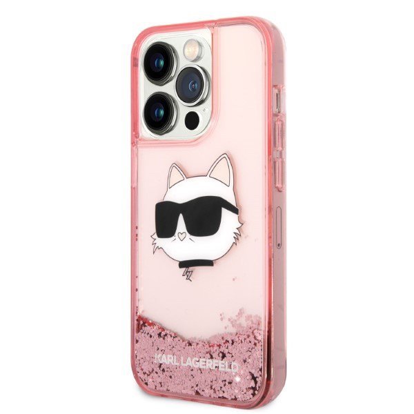 Karl Lagerfeld KLHCP14XLNCHCP iPhone 14 Pro Max 6,7&quot; różowy/pink hardcase Glitter Choupette Head