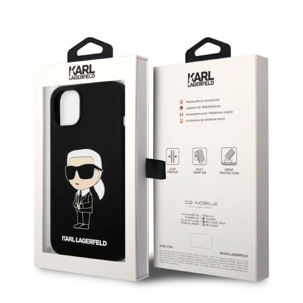 Karl Lagerfeld KLHMP14SSNIKBCK iPhone 14 / 15 / 13 6,1&quot; hardcase czarny/black Silicone Ikonik Magsafe