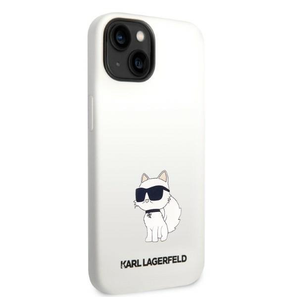 Karl Lagerfeld KLHMP14MSNCHBCH iPhone 14 Plus / 15 Plus 6,7&quot; hardcase biały/white Silicone Choupette MagSafe