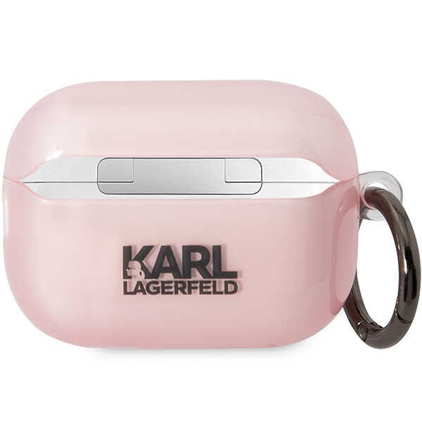 Karl Lagerfeld KLAP2HNCHTCP Airpods Pro 2 (2022/2023) cover różowy/pink Ikonik Choupette