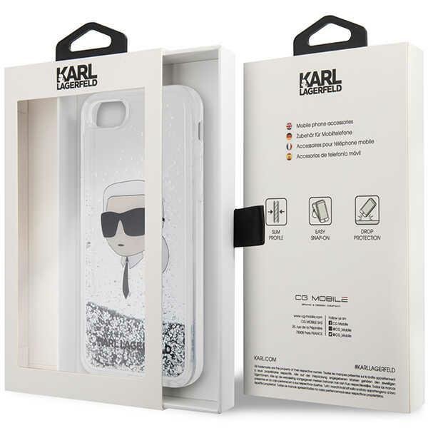Karl Lagerfeld KLHCI8LNKHCH iPhone 7/8/SE 2020 / SE 2022 srebrny/silver hardcase Glitter Karl Head